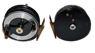 REEL: Scarce Allcock's The Salar 4" alloy salmon fly and trolling reel, twin black handle son