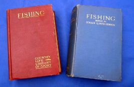 Hutchinson, HG - "Fishing" volume 1, 1st ed, blue cloth binding, 526 hand cut pages, light foxing to