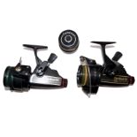 REELS & SPOOL: (3) Pair of Abu Sweden Cardinal 55 rear drag reels, both with silent anti reverse