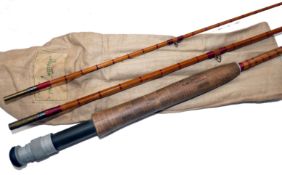 ROD: Martin James of Redditch "The WMJ" 9'6" 3 piece Primacane trout fly rod, agate butt/tip guides,