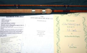 ROD: Edward Barder "Richard Walker Mk1V Carp Rod" in as new condition, 10' 2 piece built split