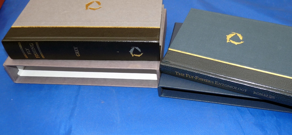 FLY FISHERS CLASSIC LIBRARY: Grey, Sir E - "Fly Fishing" 1st ed 1992, black half leather binding