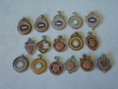 Cycling Sixteen silver or silver gilt cycling medals. 1920s-1940s