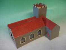 A Tinplate Model of a Church. 12"long