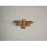 A Seed Pearl Bee Brooch In 15ct gold