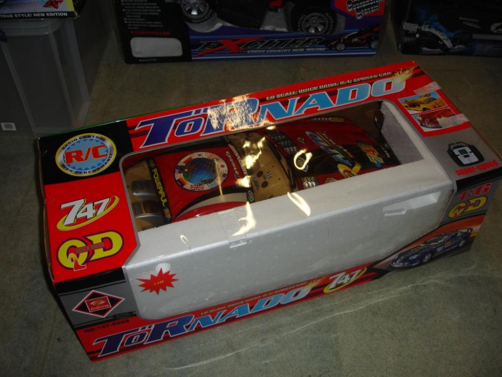 A Radio Controlled Model Mercedes Sports car