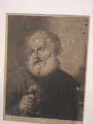 Captain William E. Baillie 1723-1810 An engraving after Salvator Rosa 1615-1673, old man with long