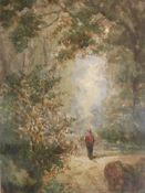 Attrib. David Cox Wyke Wood. Signed and dated 1840. Signed again and titled on reverse.
