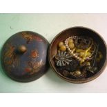 A Quantity of Jewellery In an Oriental lacquer box