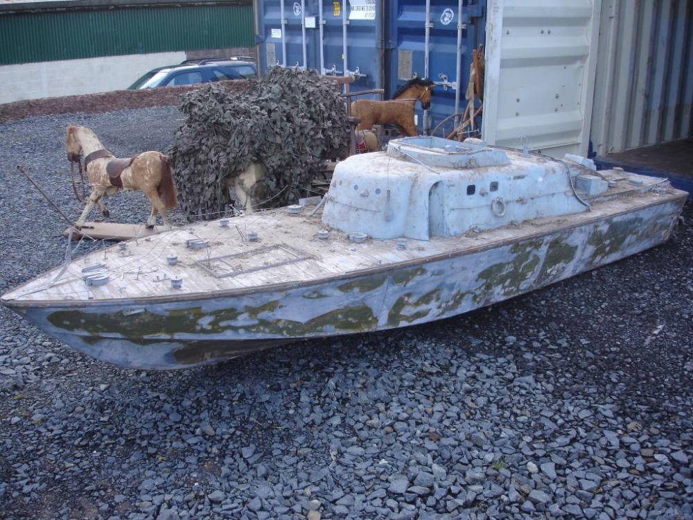 A Scale Motor Torpedo Boat Model The wood hull 144" long with aluminium superstructure. Appears