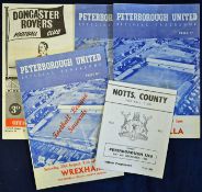 Peterborough United football programmes 1960/61 1st season in the league v Wrexham (1st ever