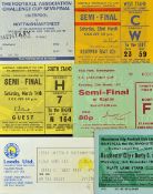 Collection of Semi-Final tickets including FA Cup 1964 West Ham Utd v Manchester Utd, 1969 West