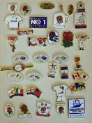 England rugby related pin badges including Grand Slam 1991, 1995, Supporters badge, at Twickenham