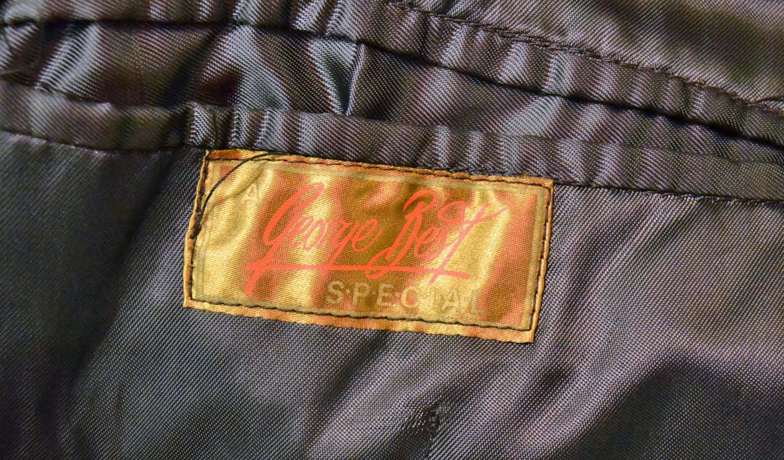 Legendary George Best jacket in black faux fur, a double breasted Italian styled jacket, believed to - Image 5 of 5