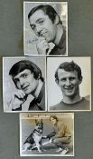 Chelsea black and white autographed player photos featuring Peter Houseman, David Webb, Marvin