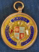 1926/1927 9ct. Gold – Crook Nursing Cup Winners Medal awarded to A. Stallard. In original Vaughton’s