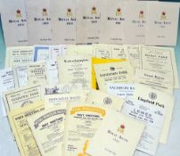 Collection of Horse Race Meeting racecards from 1950s onwards featuring Royal Ascot, Goodwood,