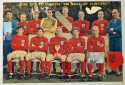 1966 England World Cup Champions signed centre fold signed by all the players (ex Bobby Moore) Alf