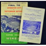 1961 FA Cup Final football programme Tottenham Hotspur v Leicester City plus Eve of the Final