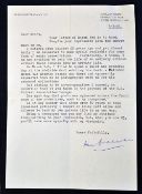 Interesting Don Bradman signed letter. Don Bradman signed cricket related letter dated 1992 – a