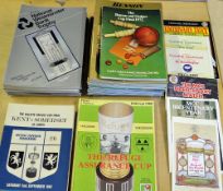 A good collection of Cricket Cup Final programmes from the 1960s onwards to include “The Gillette