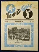 Interesting 1928 copy of the German magazine “Tennis and Golf” dated Heidelberg 6 July 1928.