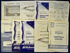 Football programme selection including 1952/53 Doncaster Rovers v Celtic, 1956/57 Sheffield Utd v
