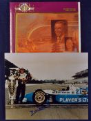 1995 Indianapolis 500 racing programme with a signed photograph of Jacques Villeneuve in colour c/