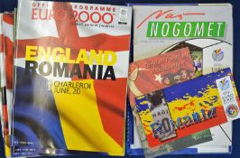 European 2000 Football Final programmes including England v Romania, v Portugal, v Germany and the