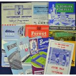 Tottenham Hotspur double season 1960/61 football programmes homes v Burnley aways Aston Villa (FAC-