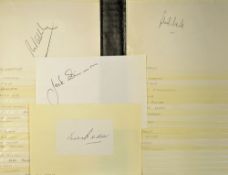 Collection of England cricket player autographs from 1960 onwards to consist of E Bedser, D Bird,