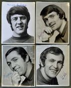 Chelsea black and white autographed player photos featuring Charlie Cooke, Tommy Baldwin, Marvin