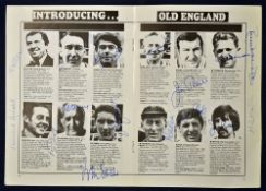 1988 “Old England” Cricket team signed charity match programme played at Copford, dated 02/07/88