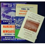 1955 FA Cup Final Manchester City v Newcastle United plus song sheet and British Rail leaflet, FA