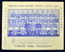 1950 British (Lions) Isles v New Zealand rugby programme – 3rd Test played at Athletic Park,