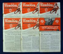 Collection of Wembley Speedway programmes from 1948 to 1951 to include 1948 Double programme to incl