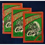 3x 1950 Cradley Heath Speedway programmes to incl Southern Trophy v Coventry, and 2x v Southampton –