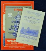 1966 FA Cup Final match programme plus song sheet and Eve of the Final Rally programme signed by