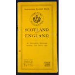 Rare 1927 Scotland v England rugby programme - played at Murrayfield 19th March - this was