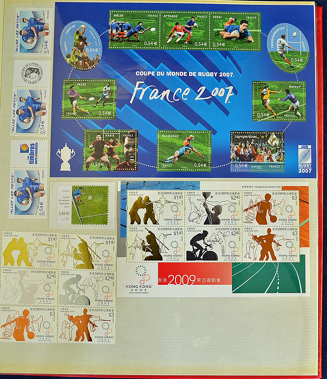 Assorted Quantity of rugby related stamps 2000s including some FDC’s within an album, mainly - Image 6 of 18