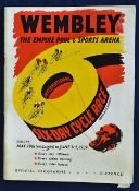 1939 Wembley International Six Day Cycle Programme – started on Sunday May 28th to June 3rd 1939 –