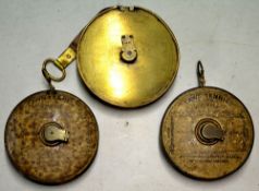 3 early lawn tennis measuring tapes to include 2x “Forward Brand” lawn tennis measures in the