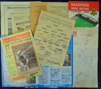 Wrexham football programme selection homes 1954/55 Southport, 1961/62 Bronshoj Boldklub, 1963/64