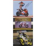 3x Signed Superbike photographs featuring Superbike World Champion James Toseland, World and British