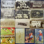 Collection of vintage postcards mainly football including Birmingham City (c.1908) and other team