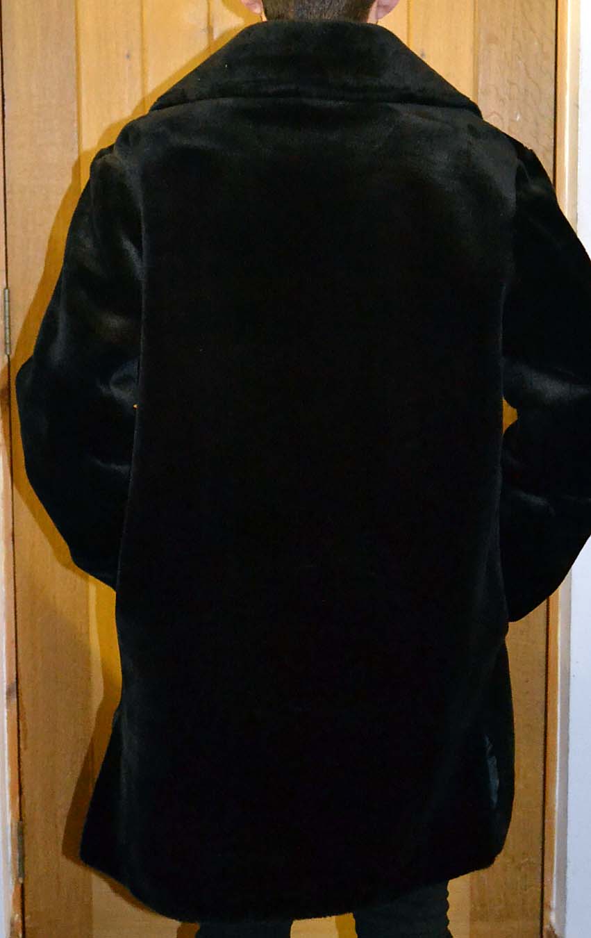 Legendary George Best jacket in black faux fur, a double breasted Italian styled jacket, believed to - Image 3 of 5