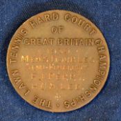 Fred Perry Tennis Tournament bronze medal – 1930 Bournemouth Lawn Tennis Hard Court Championships of