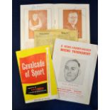 Signed 1954 Joe Davis and Fred Davis snooker exhibition programme dated 11-12/03/1954 at T.A