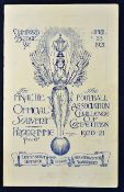 Scarce 1921 FA Cup Final Tottenham Hotspur v Wolverhampton Wanderers Official football programme
