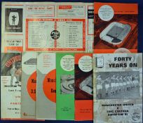 Manchester United football programmes selection including homes 1955/1956 v Blackpool, 1958/59 Young